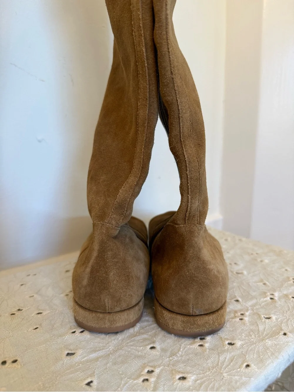 DÔEN Pre-Fall 2019 1st Proto Sample Suede Knee High Boots Pumpkin 39 RARE
